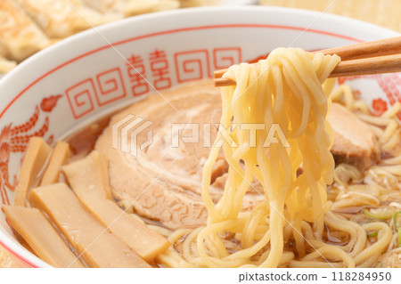 Close-up of delicious soy sauce ramen Close-up of delicious soy sauce ramen 118284950