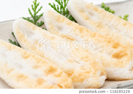 Close-up of sasa kamaboko Close-up of sasa kamaboko 118285229