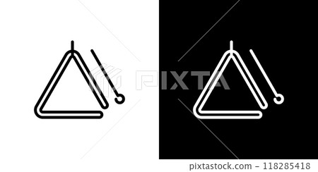 Triangle simple line icon Triangle simple line icon 118285418