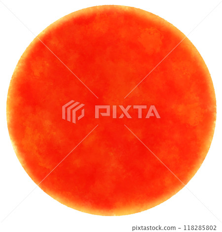 寫實的紅太陽插畫素材 118285802