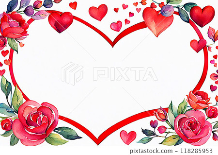 Abstract Valentine frame, border background, valentine texture. Love concept. Valentine day banner design for use 118285953