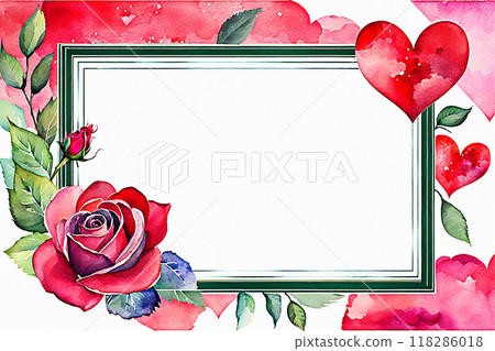 Abstract Valentine frame, border background, valentine texture. Love concept. Valentine day banner design for use 118286018