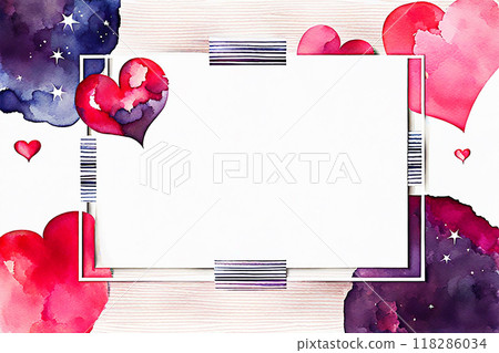 Abstract Valentine frame, border background, valentine texture. Love concept. Valentine day banner design for use 118286034