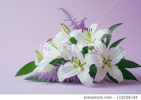 Offering flowers: Lilies Offering flowers: Lilies 118286184