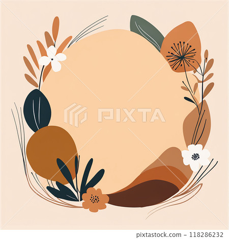 Boho abstract background, boho shapes, aesthetic, background concept design for web banner and mockup for advertising. Boho abstract background, boho shapes, aesthetic, background concept design for web banner and mockup for advertising. 118286232