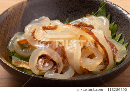 [From the Ariake Sea, Fukuoka Prefecture] Raw jellyfish, sashimi jellyfish 118286890