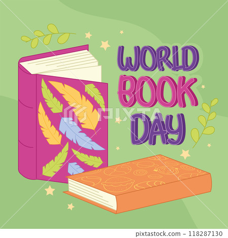 World book day poster Vector 118287130