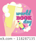 World book day poster Science and space Vector 118287135