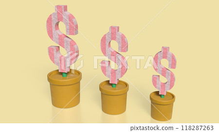 The Dollar Symbol in plant for Business concept 3d rendering. The Dollar Symbol in plant for Business concept 3d rendering. 118287263