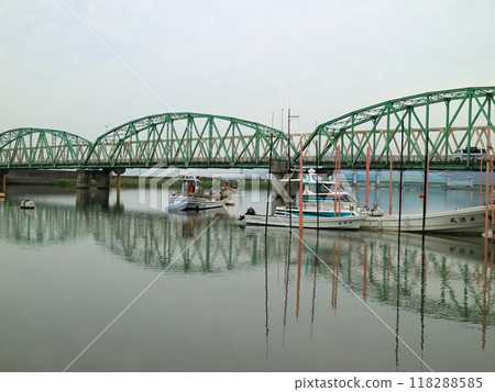 佐賀縣六角川住在江橋附近的漁港 佐賀縣六角川住在江橋附近的漁港 118288585