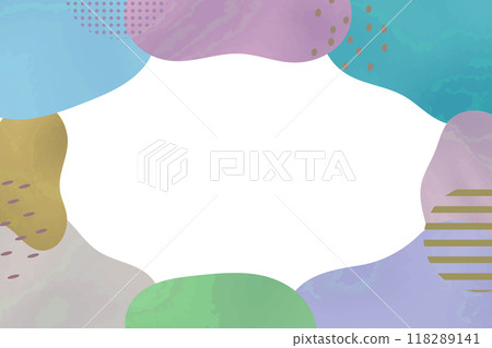 流體形狀細微差別框架水平流行 流體形狀細微差別框架水平流行 118289141