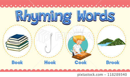 Rhyming Words Illustration Rhyming Words Illustration 118289340