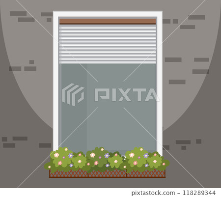 Window with Flower Box Window with Flower Box 118289344