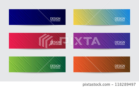 Classic elements design colors web page headers 118289497