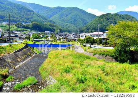千歲大橋/從橫川交會處（長野縣辰野町）眺望小橫川上游 [2024.9] 118289598