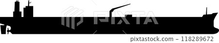Tanker icon seen from the side, transparent background 118289672