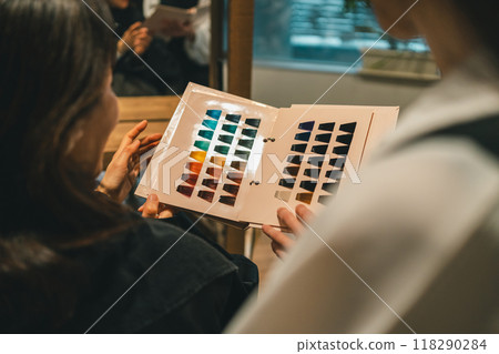 Hair color chart Hair color chart 118290284