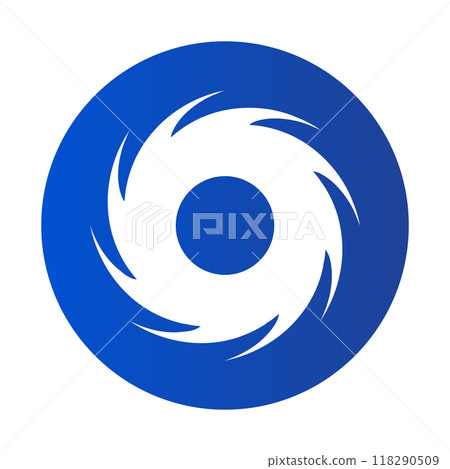 Typhoon icon blue circle Typhoon icon blue circle 118290509