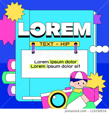 Autumn Reading, Text Hip Illustration 118290658