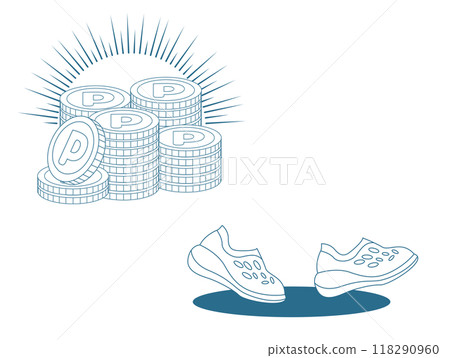 Steps are accumulated and converted into points 118290960