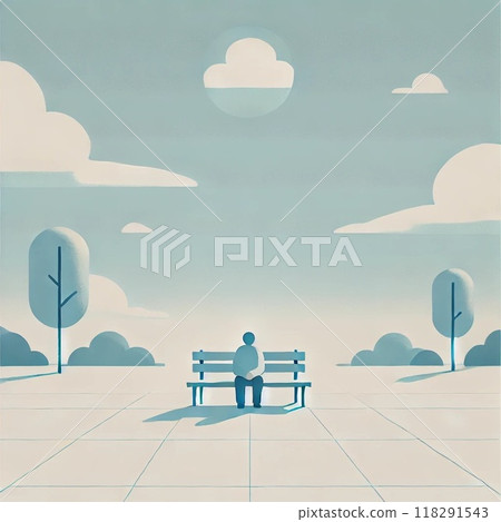 A simple scene that emphasizes isolation 118291543