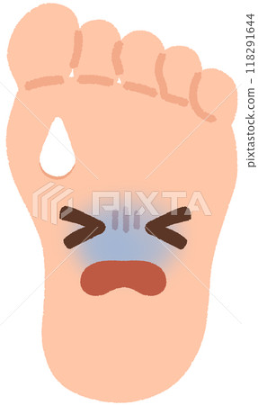 Foot character_sweat 118291644