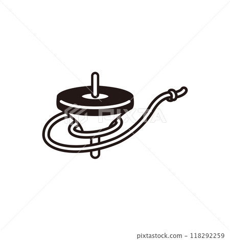 Spinning top illustration (black) Spinning top illustration (black) 118292259