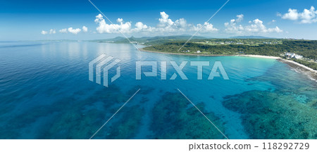 Aerial view of Kenting National park in Taiwan 118292729