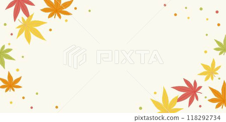 Rectangular frame material with maple leaf illustrations 118292734