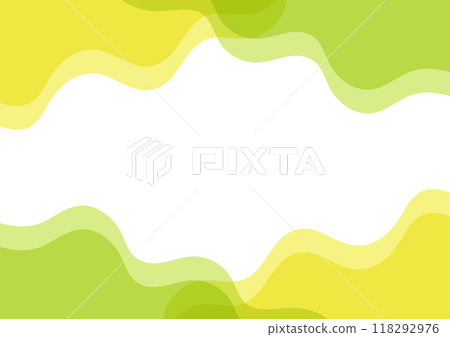 黃綠色和黃色波浪框 118292976