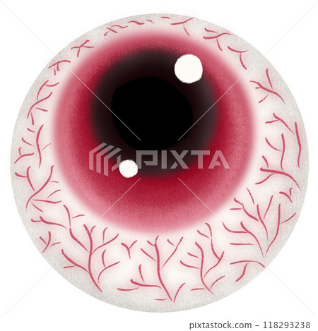 Hand drawn halloween sppoky eye Happy Halloween day set of elements 118293238