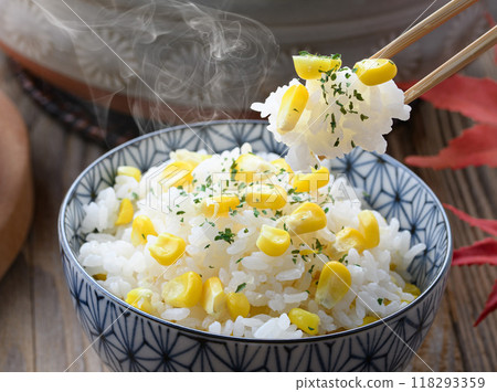 corn rice corn rice 118293359