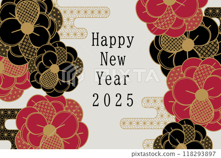 2025 蛇年新年賀卡模板 2025 蛇年新年賀卡模板 118293897