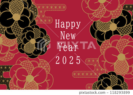 2025 蛇年新年賀卡模板 2025 蛇年新年賀卡模板 118293899