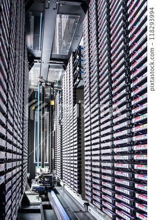 tall stacks of hard drives tall stacks of hard drives 118293994