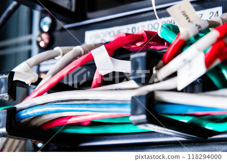 ethernet cables connected to server switch 118294000