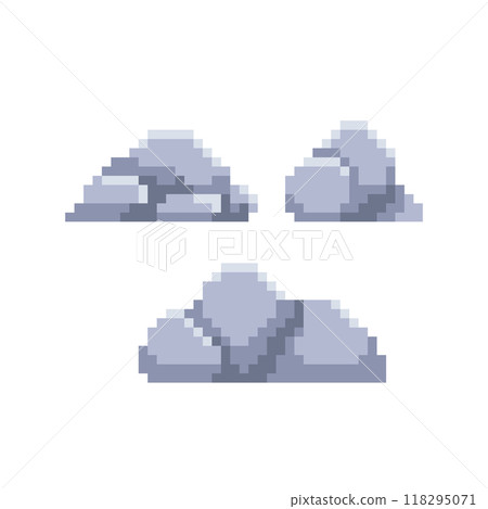 Pixel art stone game asset design Pixel art stone game asset design 118295071