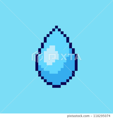 Pixel art water drop game asset design 118295074