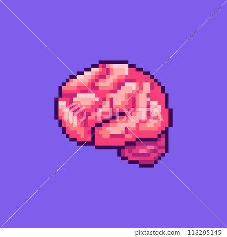 Pixel art brain game asset design 118295145