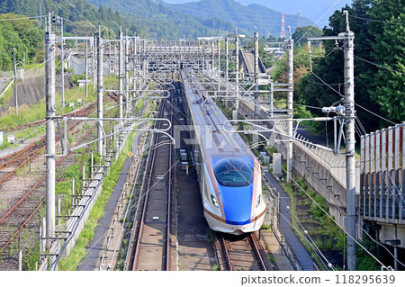 Joetsu Shinkansen Jomo-Kogen JR East E7 Series F38 train (Niigata) Toki Tanigawa Joetsu Shinkansen Jomo-Kogen JR East E7 Series F38 train (Niigata) Toki Tanigawa 118295639