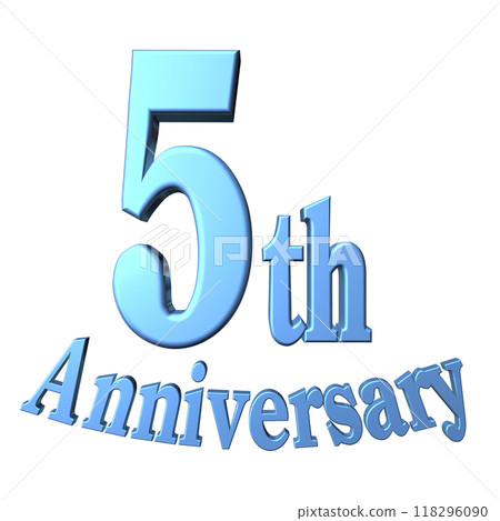 3DCG characters "5th Anniversary/5th anniversary" blue, blue 118296090