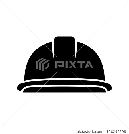 Construction helmet icon. Working hard hat isolated on white background. Vector Illustration. 118296598