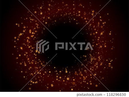 Round golden stars and dots abstract background 118296830