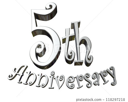 3DCG characters "5th Anniversary/5th anniversary" silver, silver 118297218