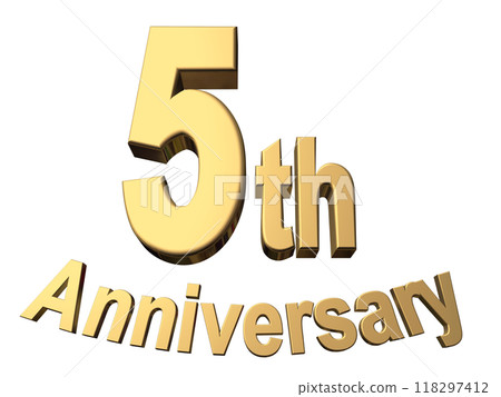 3DCG characters "5th Anniversary/5th anniversary" gold, gold 118297412