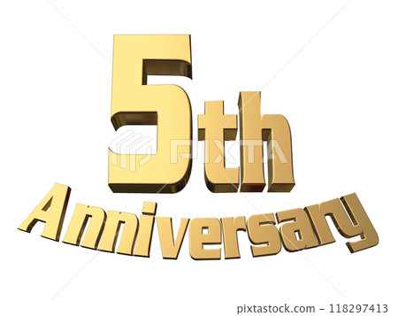 3DCG characters "5th Anniversary/5th anniversary" gold, gold 118297413