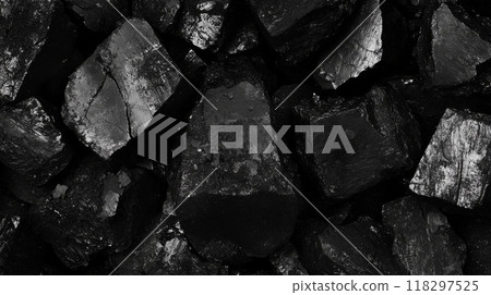 Black coal background texture forming abstract pattern Black coal background texture forming abstract pattern 118297525