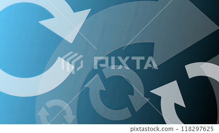 Background material of multiple rotating arrows 118297625