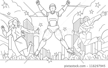 商人與人工智慧合作（畫線） 118297945