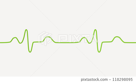 ECG of bundle branch block, 3D illustration 118298095